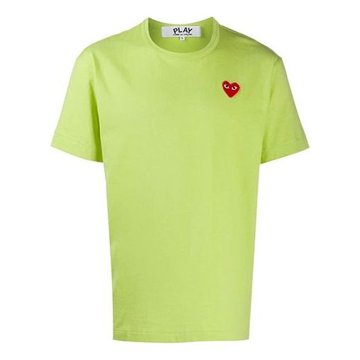COMME des GARCONS PLAY Logo Pattern Short Sleeve Green AZ-T272-051-3