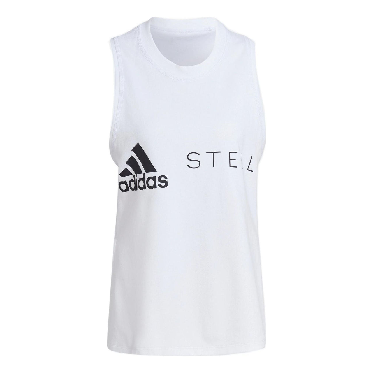 (WMNS) adidas by Stella McCartney Sportswear Logo Tank Top 'White Black' HA8972