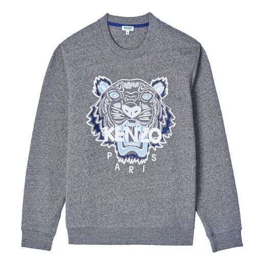 Men's KENZO Tiger Head Pullover Sports Gray F865SW0014XA-95