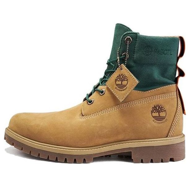 Timberland 6 Inch Premium Waterproof ReBOTL Wide-Fit Boot 'Wheat Nubuck and Fabric' A2D6U