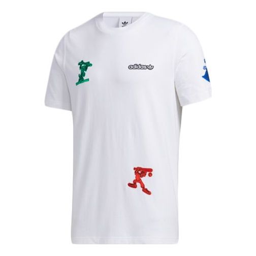 adidas x Disney Goofy T2 Crossover Sports Pattern Short Sleeve White GP6478
