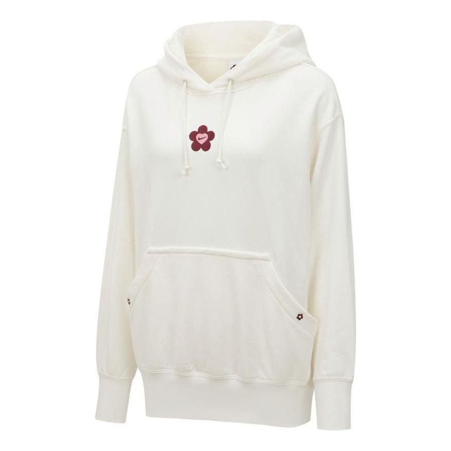 (WMNS) Nike AS NSW VDAY FLC Hoodie GCEL 'White' HF1135-133