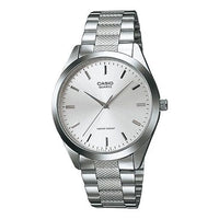 CASIO Waterproof Stainless Steel Strap Quartz White Dial Mens White Analog MTP-1274D-7A