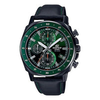 CASIO Waterproof EDIFICE Mens BlackGreen Analog EFV-600CL-3