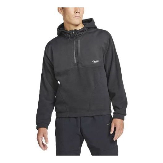 Men's Nike SB Therma-FIT Winterized Polar Fleece Splicing Skateboard Hooded Jacket Black DA4224-010