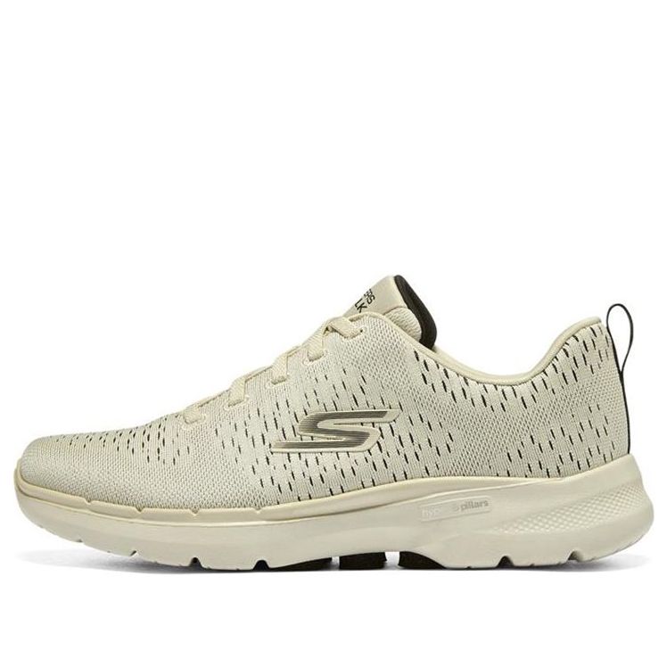 (WMNS) Skechers Go Walk 6 'Natural Black' 124524-NTBK