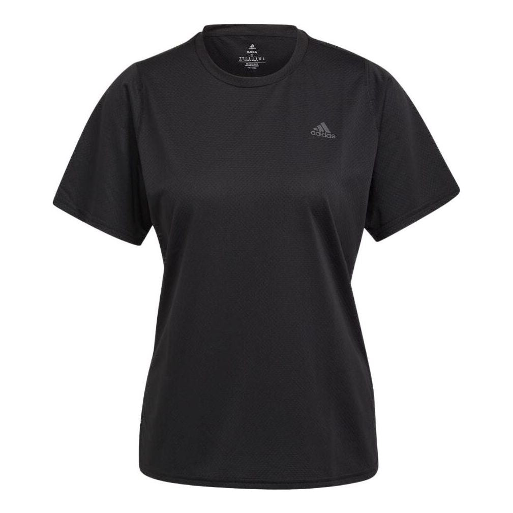 (WMNS) adidas Run Icon 3 Bar T-Shirt Asia Sizing 'Black' H57742