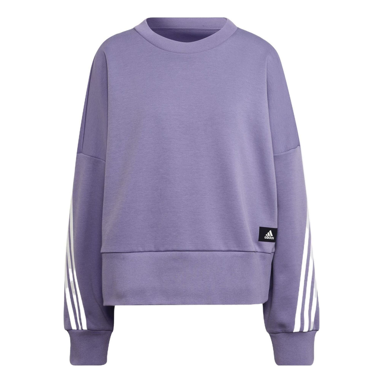 (WMNS) adidas Fi 3s Crew Stripe Sports Round Neck Pullover Long Sleeves Hoodie Purple HC1640
