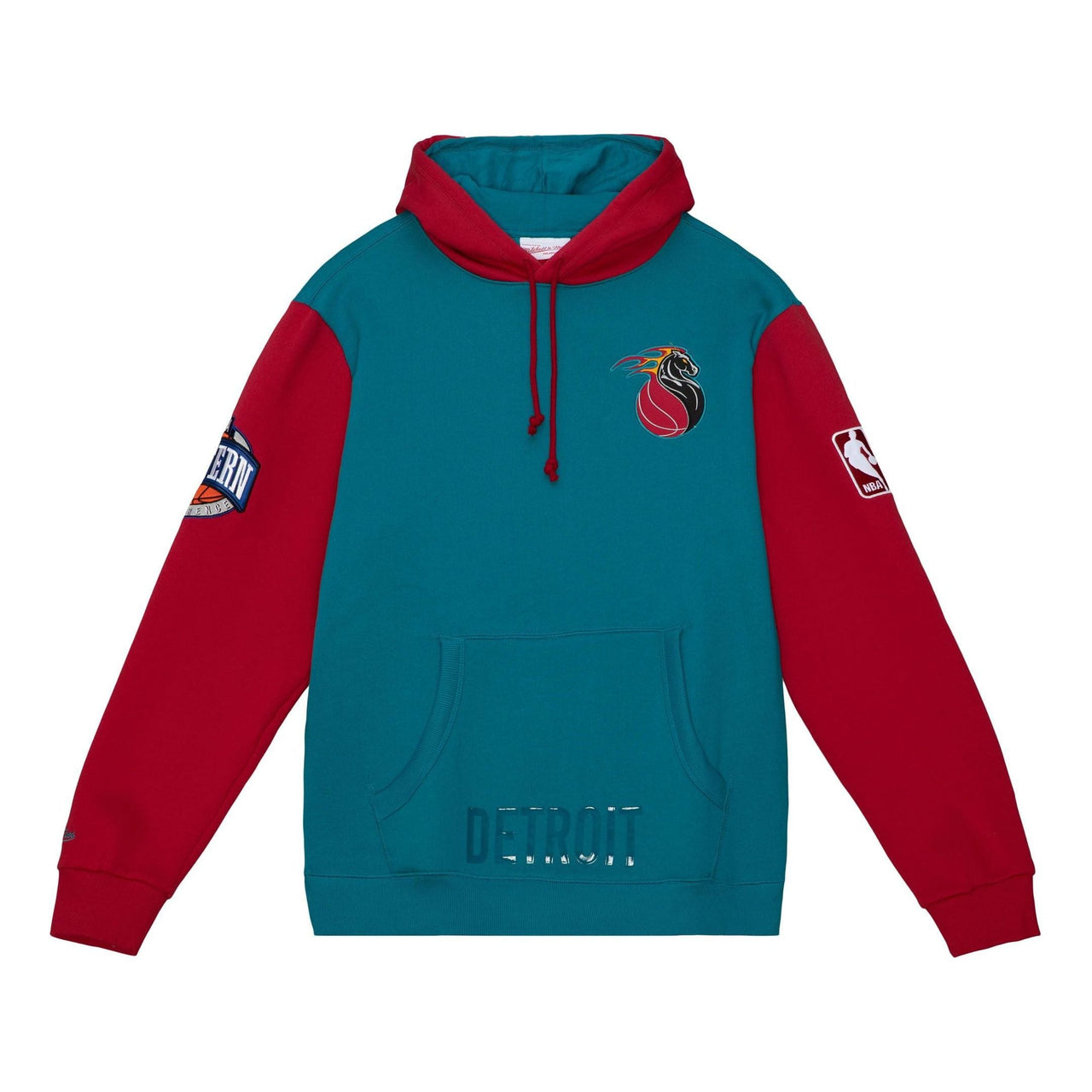 Mitchell & Ness x NBA HWC Night Fleece Hoodie 'Detroit Pistons' FPHD5378-DPIYYPPPTEAL