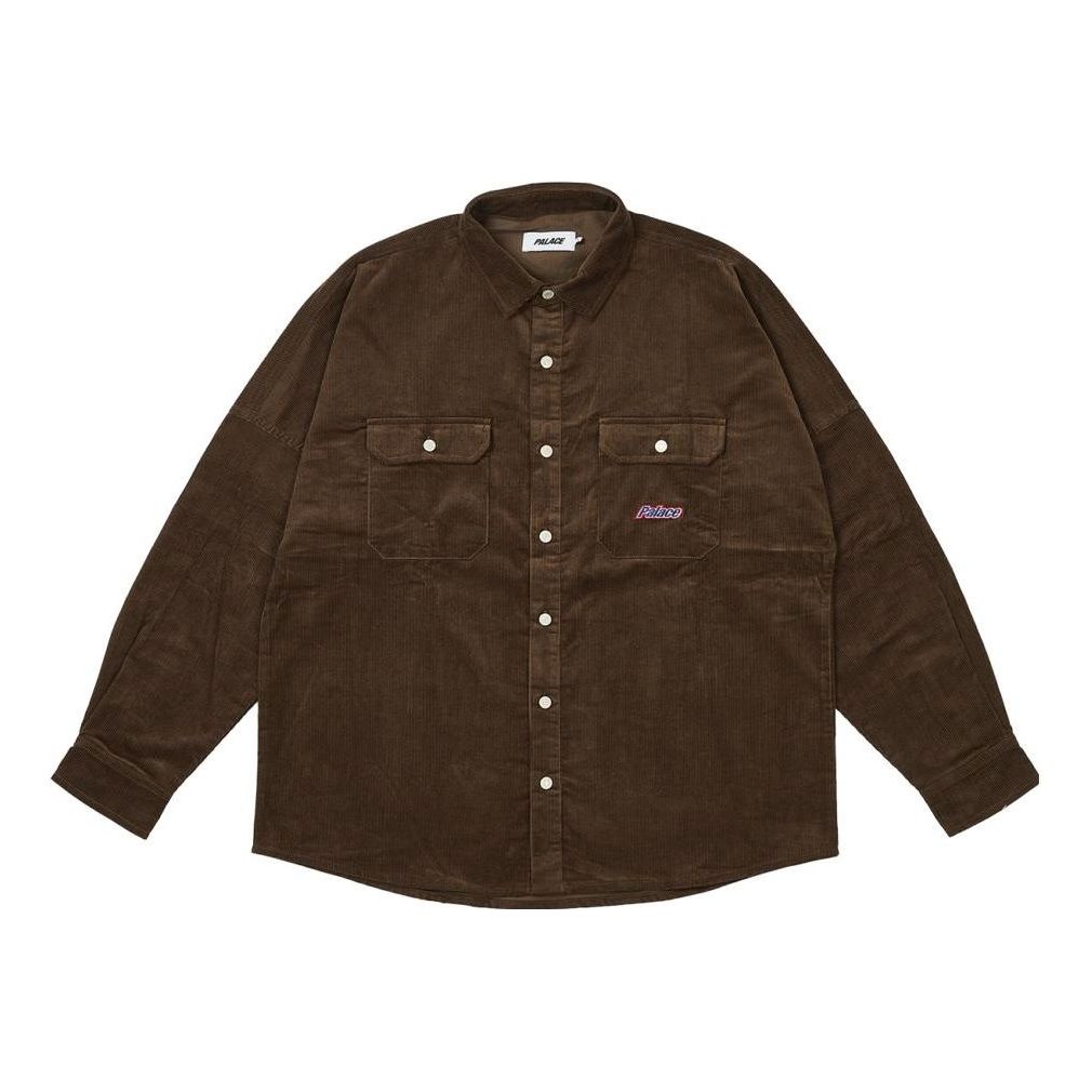 Palace Drop Shoulder Cord Shirt 'Nice Brown' P25SHT037