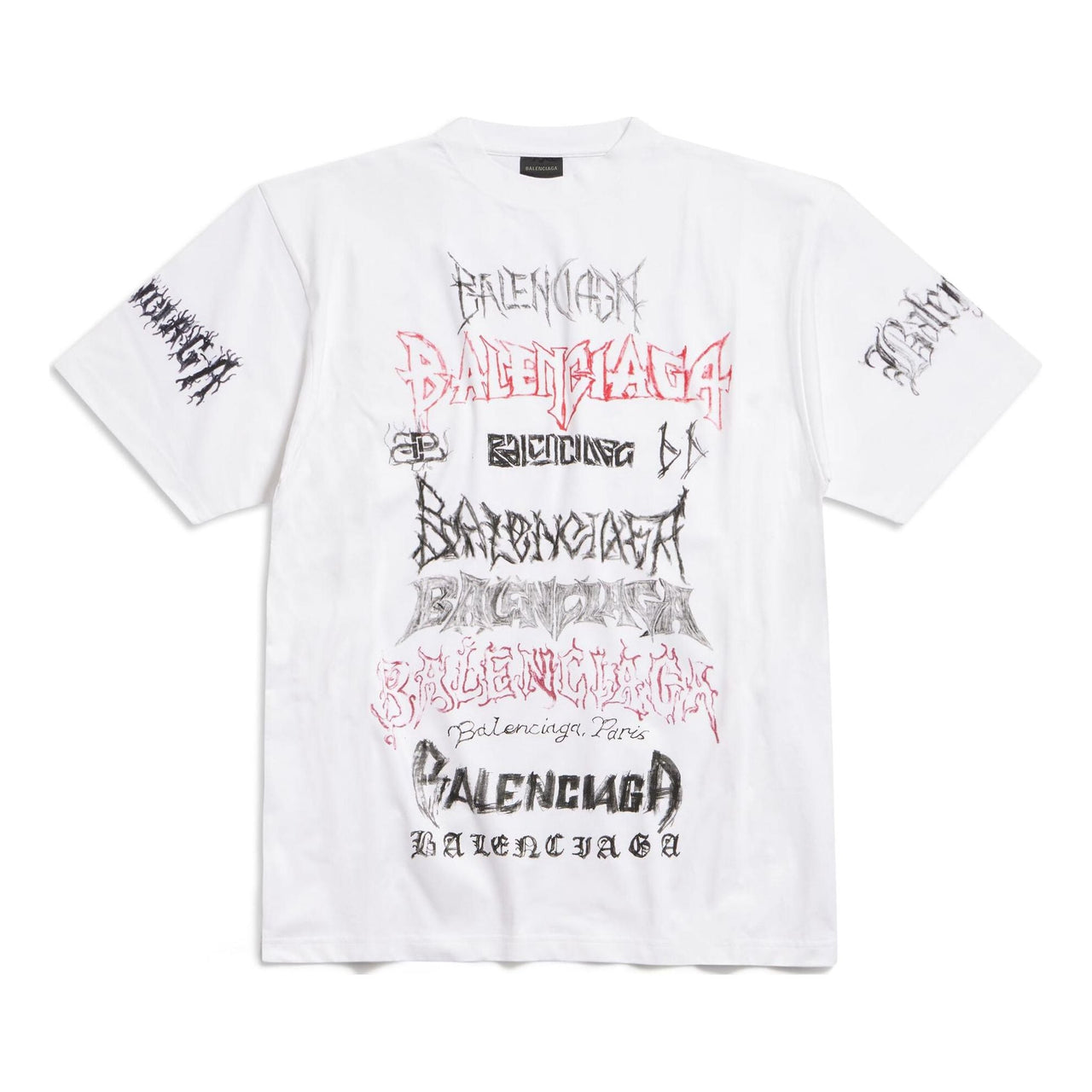 Balenciaga Diy Metal T-shirt 'White Black Red' 641675TPVO29065