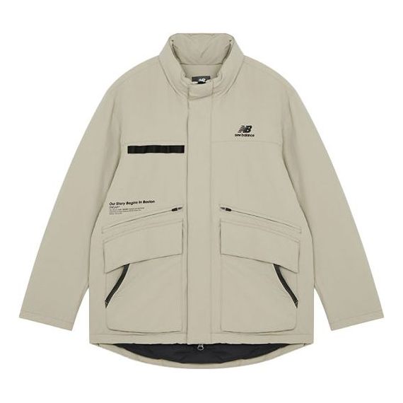 New Balance Logo Down Jacket 'Beige' 5PB42191-DB