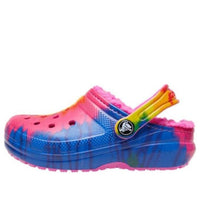 (GS) Crocs Classic Lined TieDye Graphic Clogs 'Blue Pink' 206683-6RW