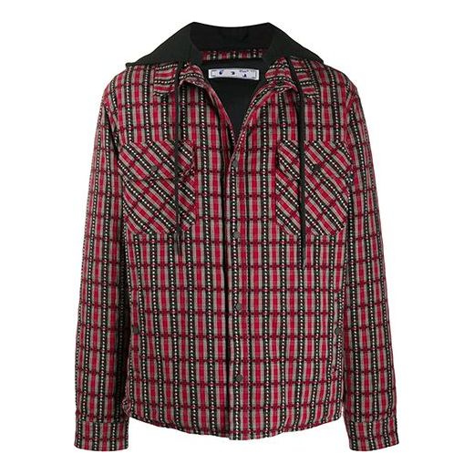 Off-White Mens Hoodie Jacket Plaid OMEA236F20FAB0012510