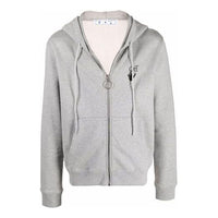 Off-White FW21 Logo Printing Zipper Ordinary Version Gray OMBE001F21FLE0040810