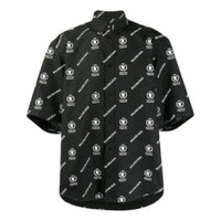 Balenciaga x WFP Short Sleeve Square Back Shirt 'Black White' 602026TIL251070