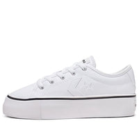 (WMNS) Converse Star Replay Platform Leather Low Top Thick Sole Pure White 565250C