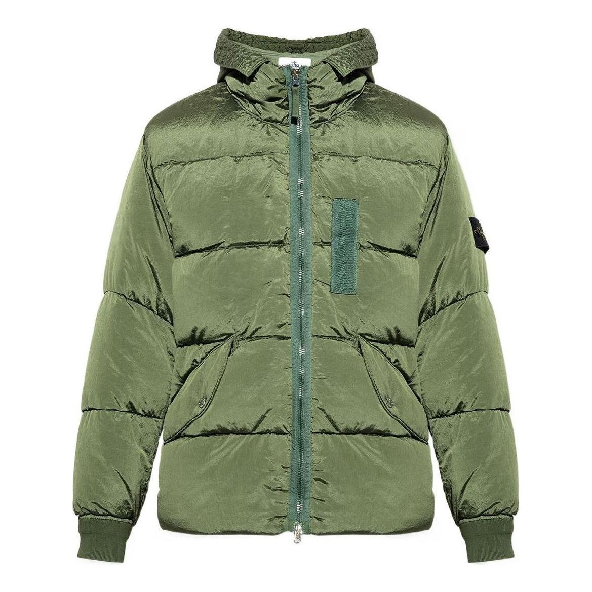 STONE ISLAND Nylon Metal Hooded Down Jacket 'Olive Green' 771543619-V0058