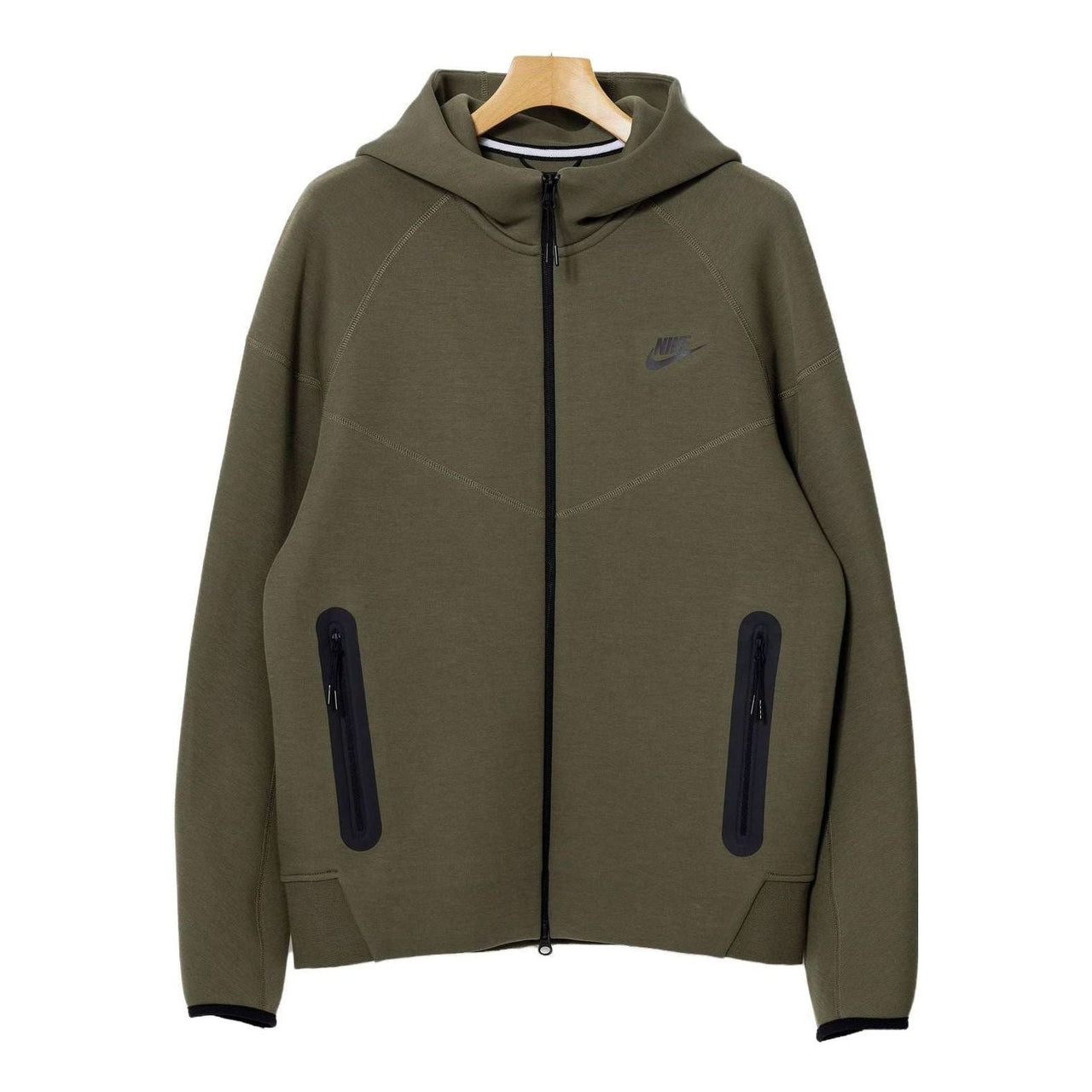 Nike Tech Fleece Full Zip Windrunner Hooded Jackets Asia Sizing 'Olive Green' FB7922-222