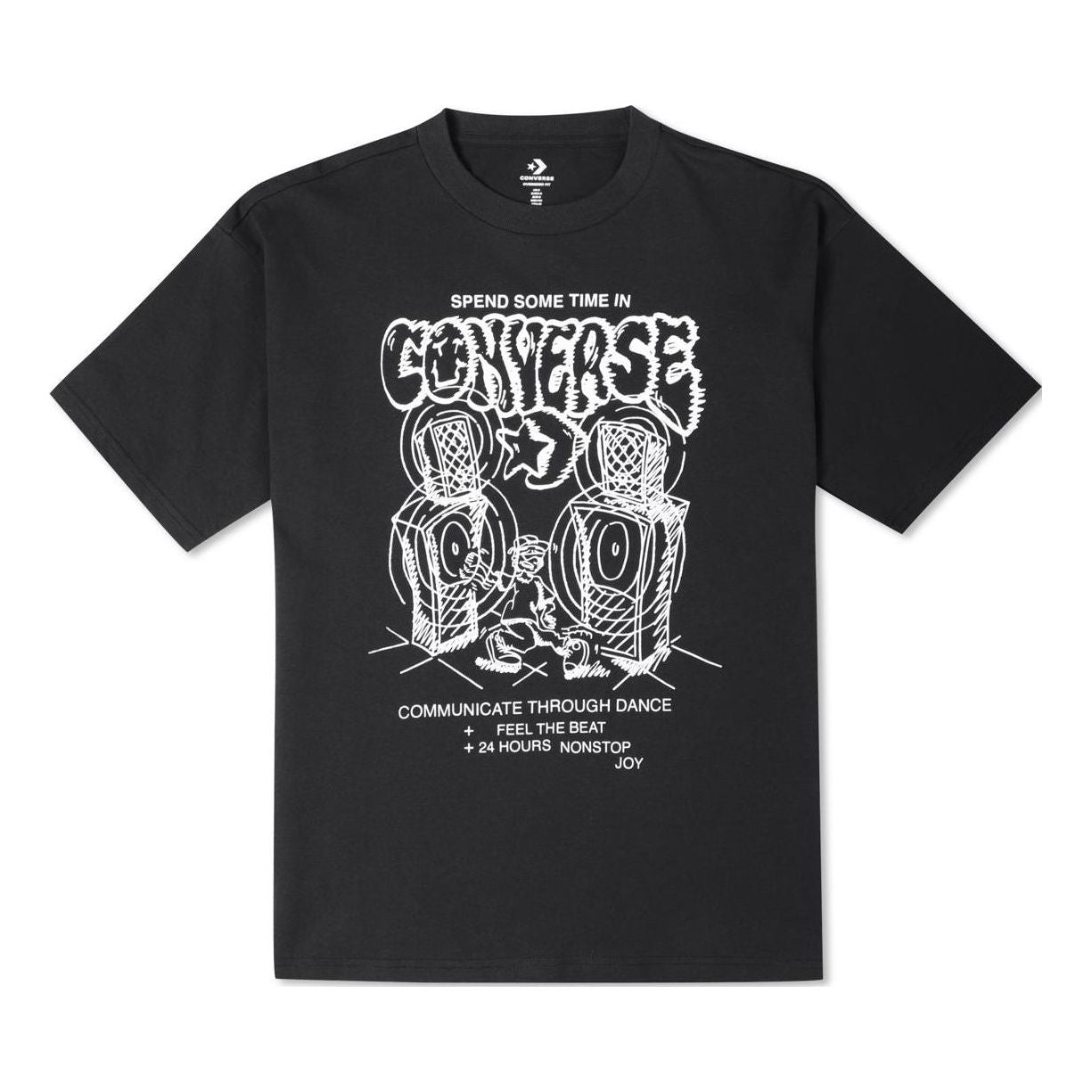 Converse Nonstop Joy Graphic T-Shirt 'Black' 10023464-A02