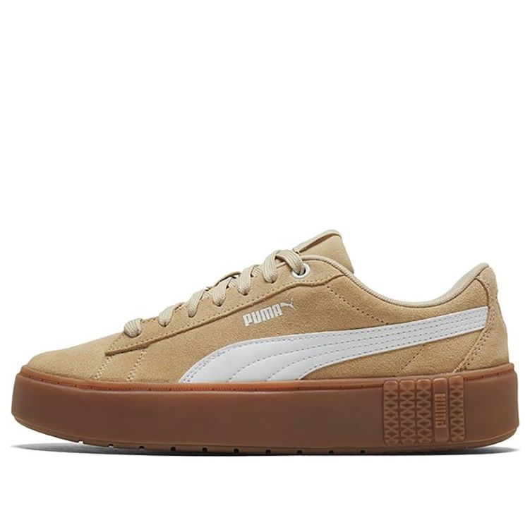 (WMNS) PUMA Smash Platform V2 Suede 'Pale Khaki' 373037-03