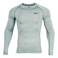 Men's Nike Pro Dri-fit Athleisure Casual Sports Round Neck Long Sleeves Green T-Shirt DD1991-357