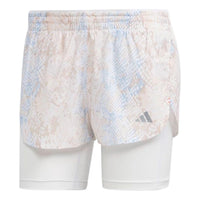 (WMNS) adidas Run Fast 2-in-1 Shorts 'White' HS8614