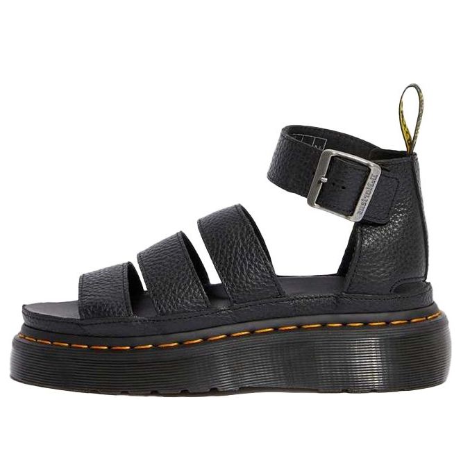 (WMNS) Dr.Martens Clarissa II Leather Platform Sandals 'Black' 24476001