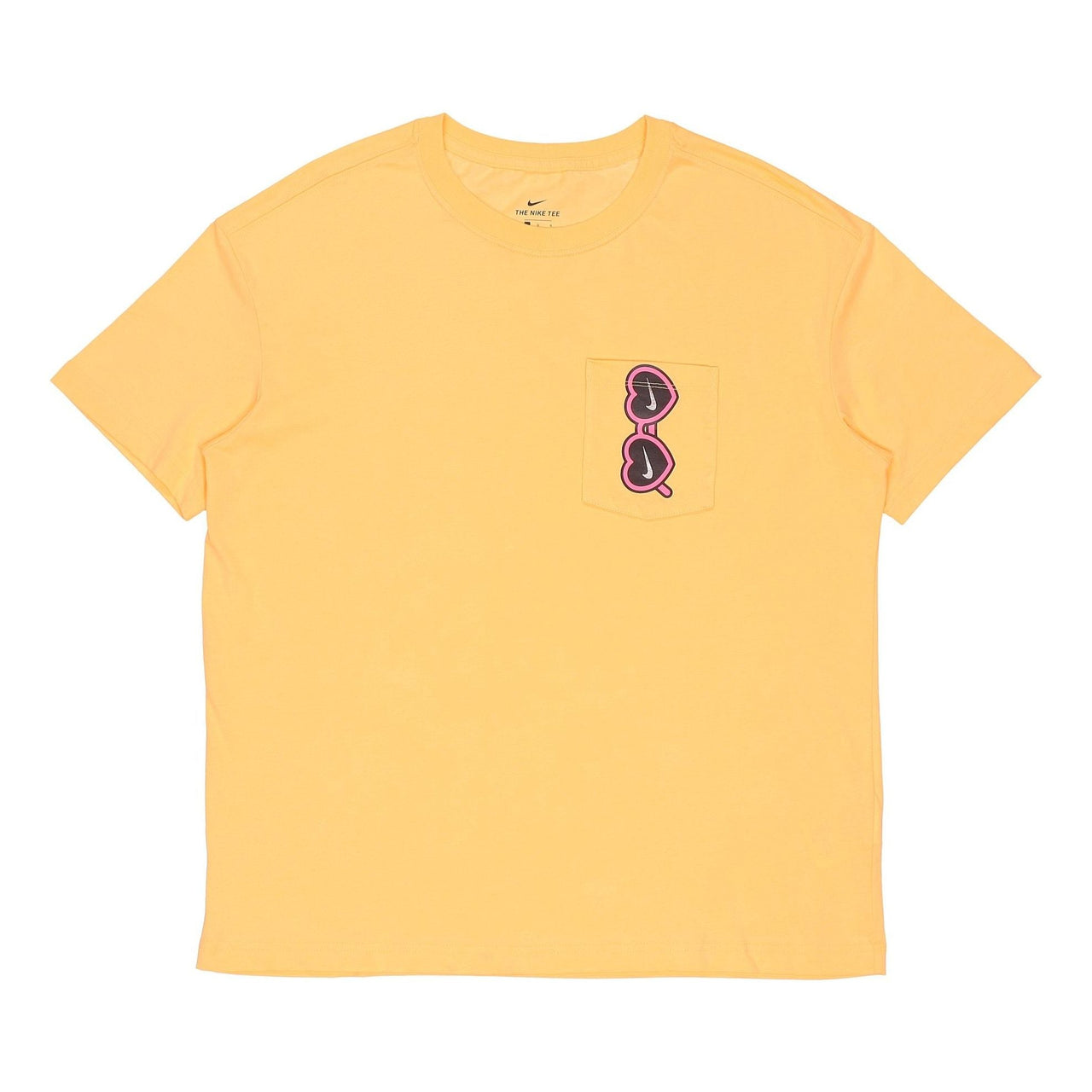 (WMNS) Nike Sportswear Love Sunglasses Printing Pocket Short Sleeve Washed 'Yellow' CU9700-795