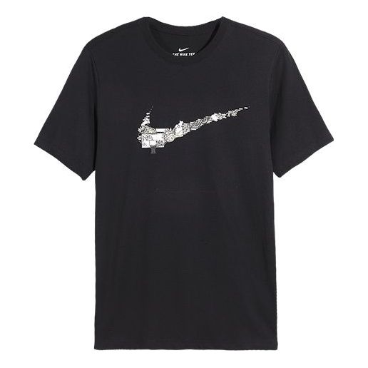 Nike Logo Print Basketball SportsShort sleeve Men's Black DD0796-010