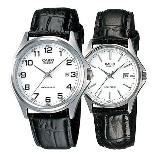 CASIO General DRESS Japan / South Korea Fashion Couple White Dial White Analog MTP-1183E-7B&LTP-1183E-7A