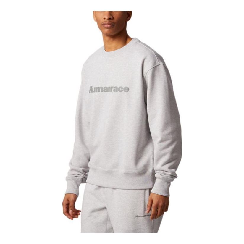 adidas x Pharrell Humanrace Logo Sweatshirt 'Light Grey' HI5543