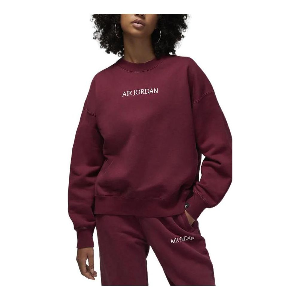 (WMNS) Air Jordan Worldmark Crewneck Sweatshirt 'Red' DV6470-645