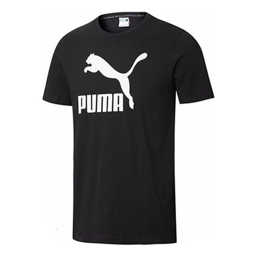 PUMA Casual Printing Round Neck Short Sleeve Black 530003-01