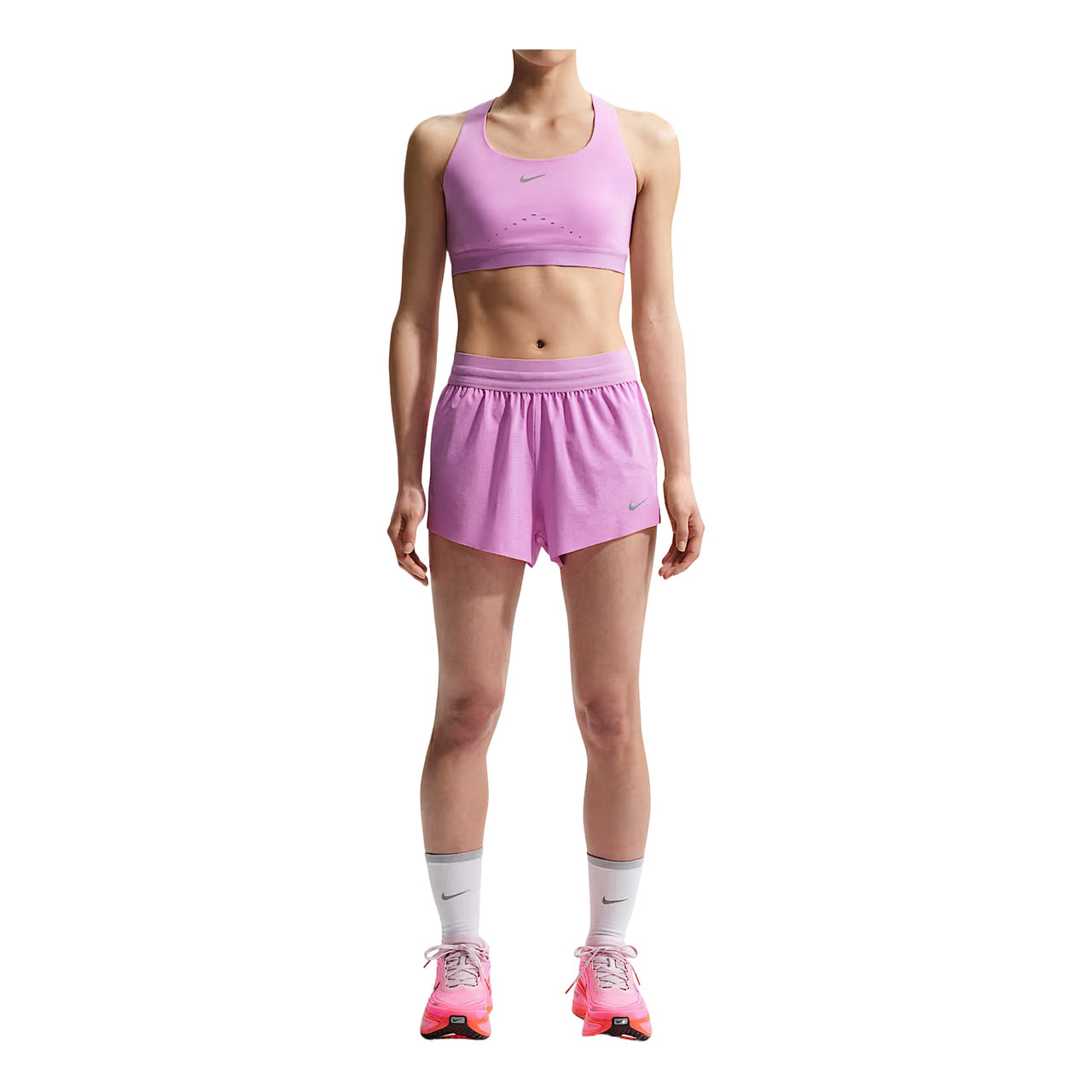 (WMNS) Nike Swift Breathe Dri-Fit Mid-Rise 2.5" Hidden Lined Shorts 'Light Magenta Photon Dust' IF1679-503