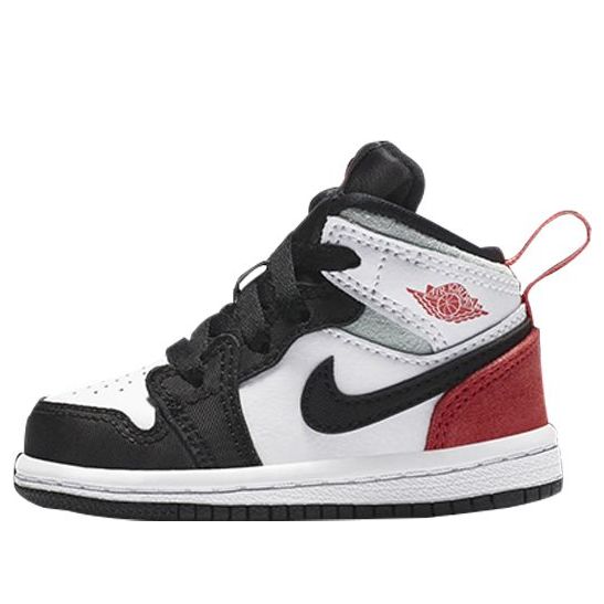 (TD) Air Jordan 1 Mid SE 'Red Black Toe' BQ6933-100