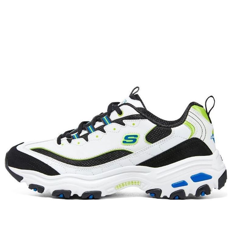 Skechers D'LITES 1.0 'White Black Neon Green' 894256-BKW