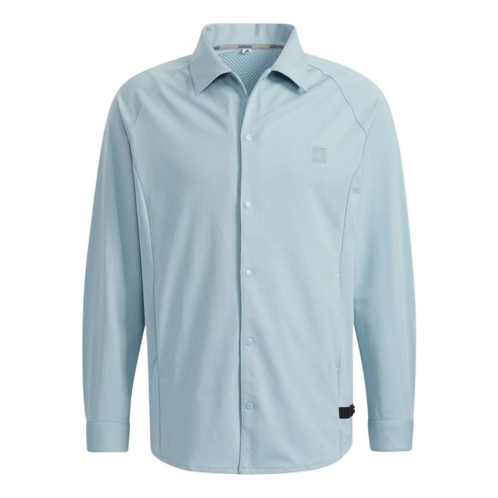 Men's adidas Solid Color Breathable Long Sleeves Magic Grey Shirt H64638