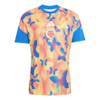 adidas Colombia 26 Home Pre Match Jersey Aisa Sizing 'Glow Blue Semi Lucid Red Impact Yellow' JZ6238