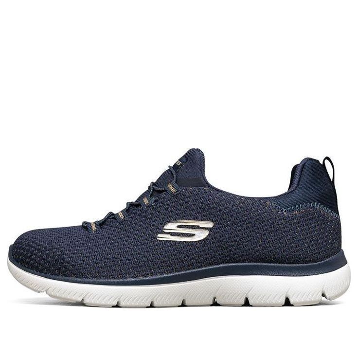 (WMNS) Skechers Summits Low-Top Dark-Blue 149204-NVGD
