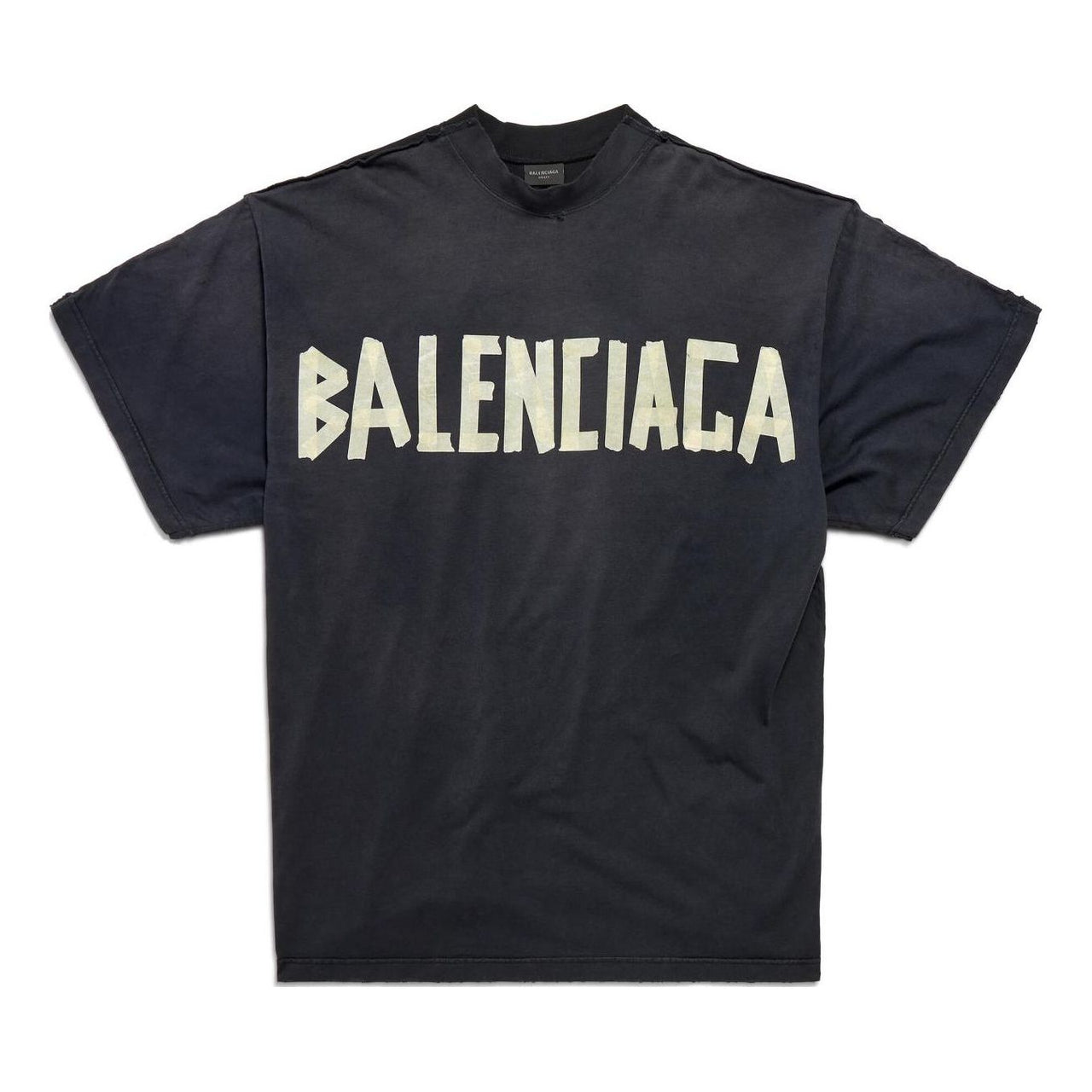Balenciaga Double Front T-shirt 'Washed Black' 791615TQVQ61021