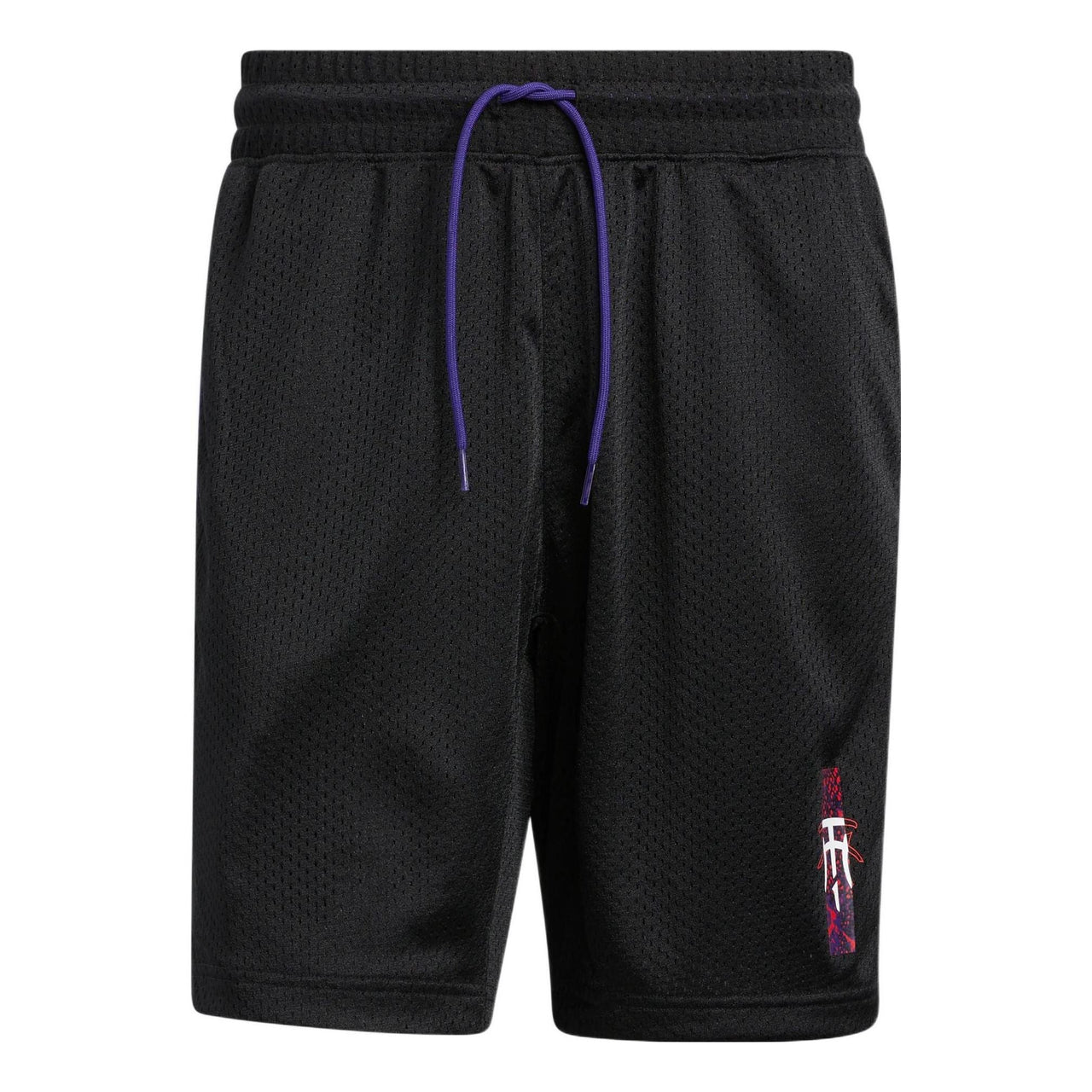 Men's adidas Stripe Printing Lacing Sports Shorts Black HS8517
