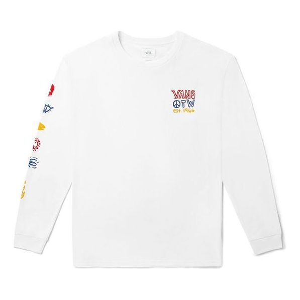 Vans Unisex Printing Round-neck Swea White VN0A5F3MWHT