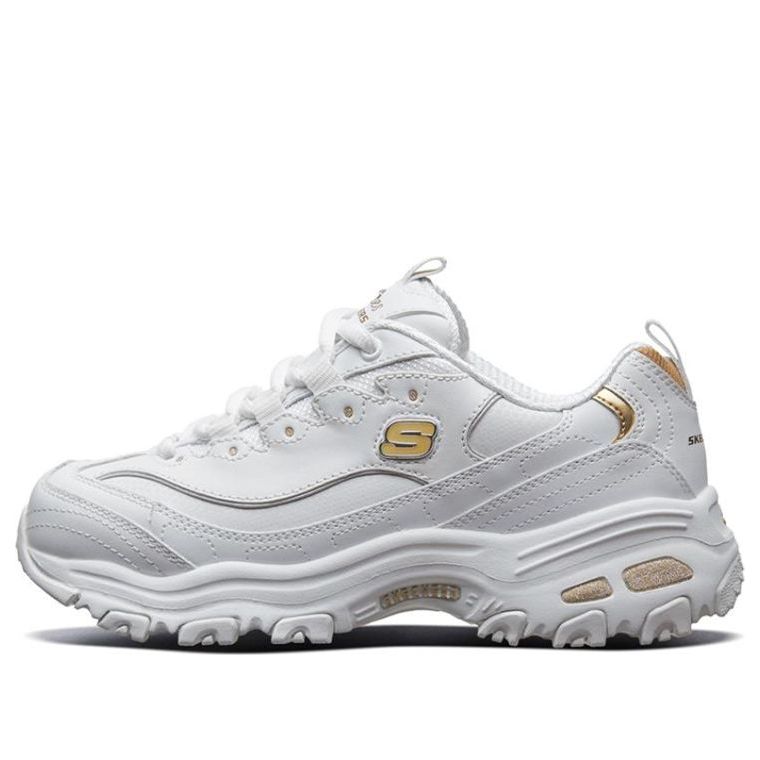 (WMNS) Skechers D'lites GS White/Gold 11931-WGD