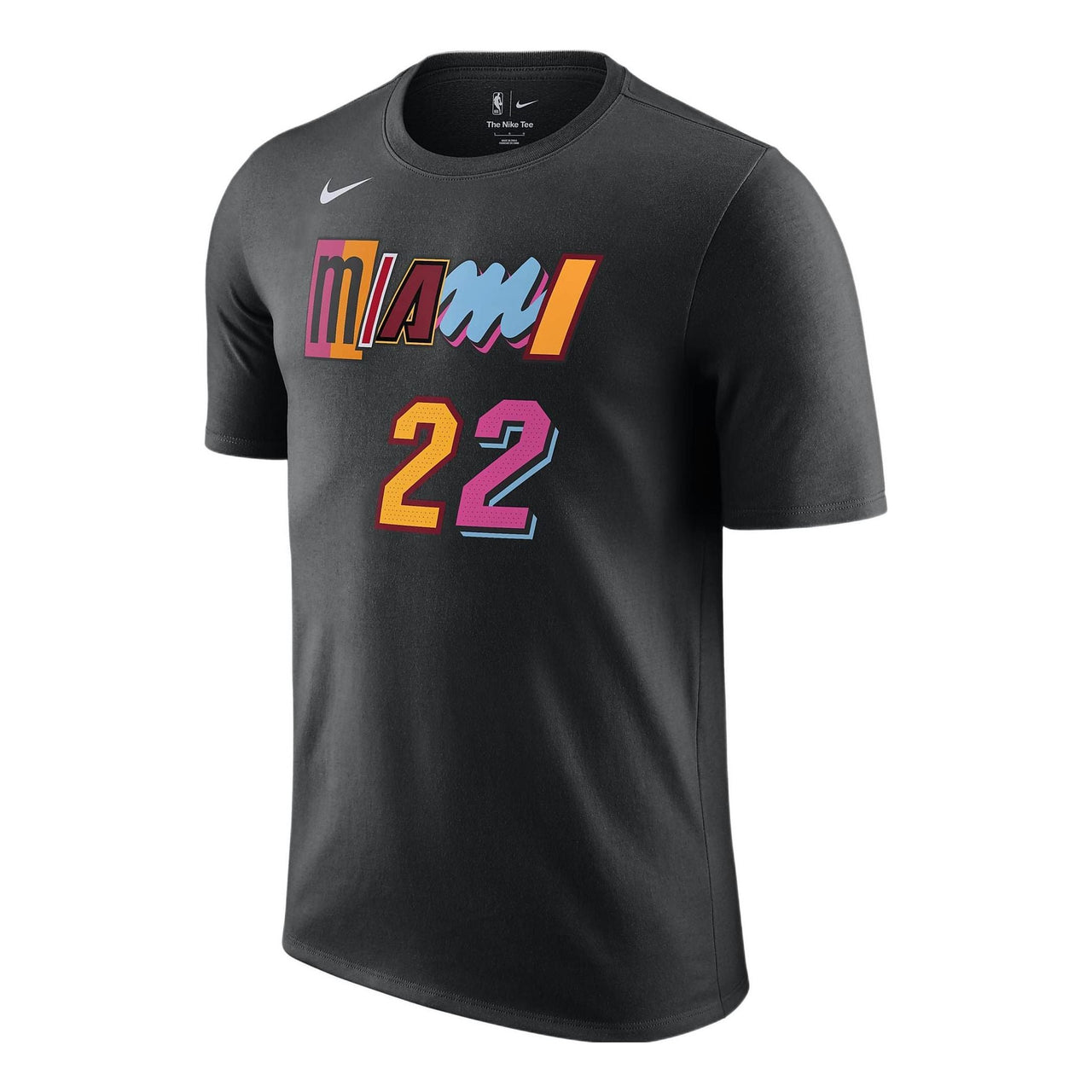 Men's Nike NBA Round Neck Pullover Basketball Sports Short Sleeve Miami Heat Butler 2 No. 2 Black T-Shirt DA7389-011