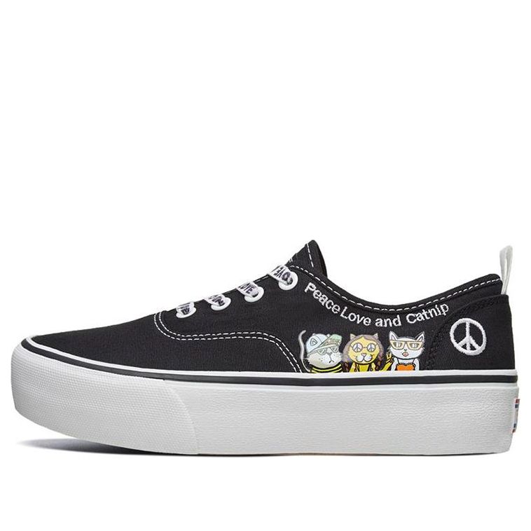 (WMNS) Skechers Marley Low-Top Sneakers Black 33280-BLK