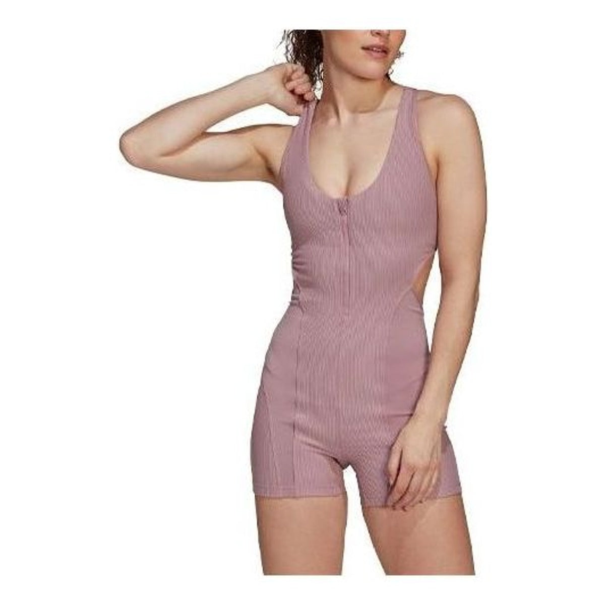 (WMNS) adidas Yoga Ribbed Bodysuit 'Purple HD9545