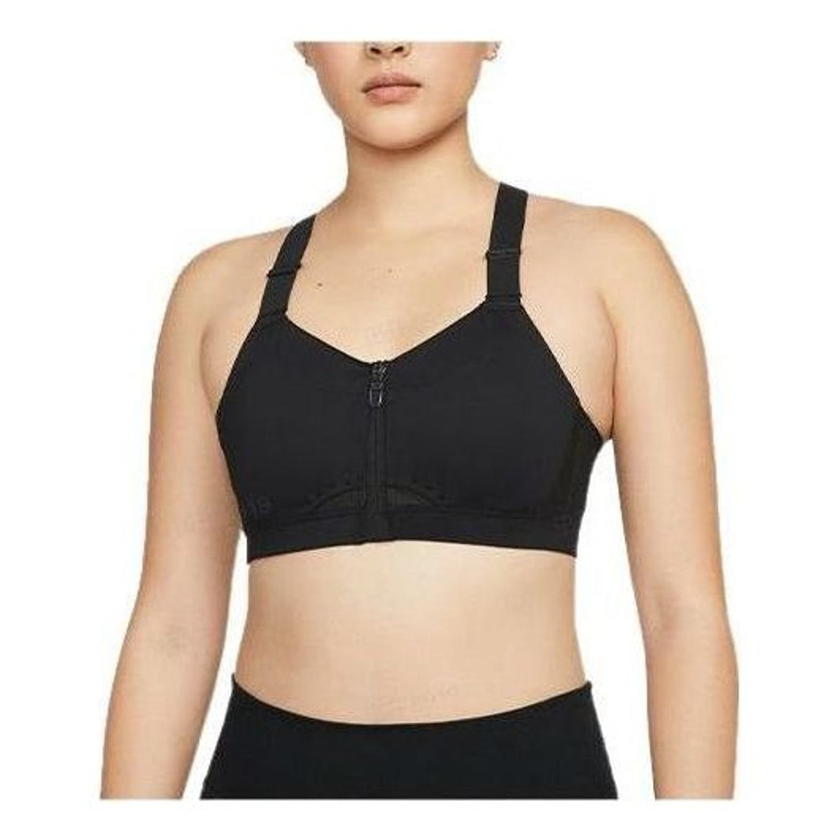 (WMNS) Nike Alpha High Support Padded Zip-Front Sports Bra 'Black' DD0437-010