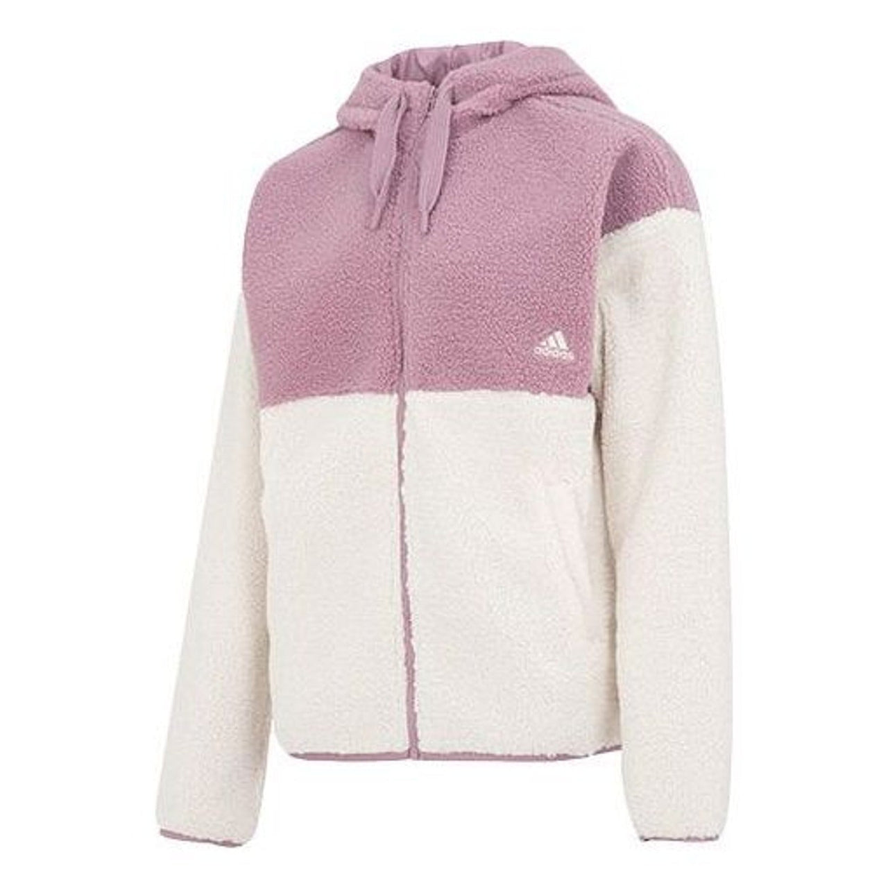 (WMNS) adidas BOS Fleece Jacket 'Purple White' HN0670