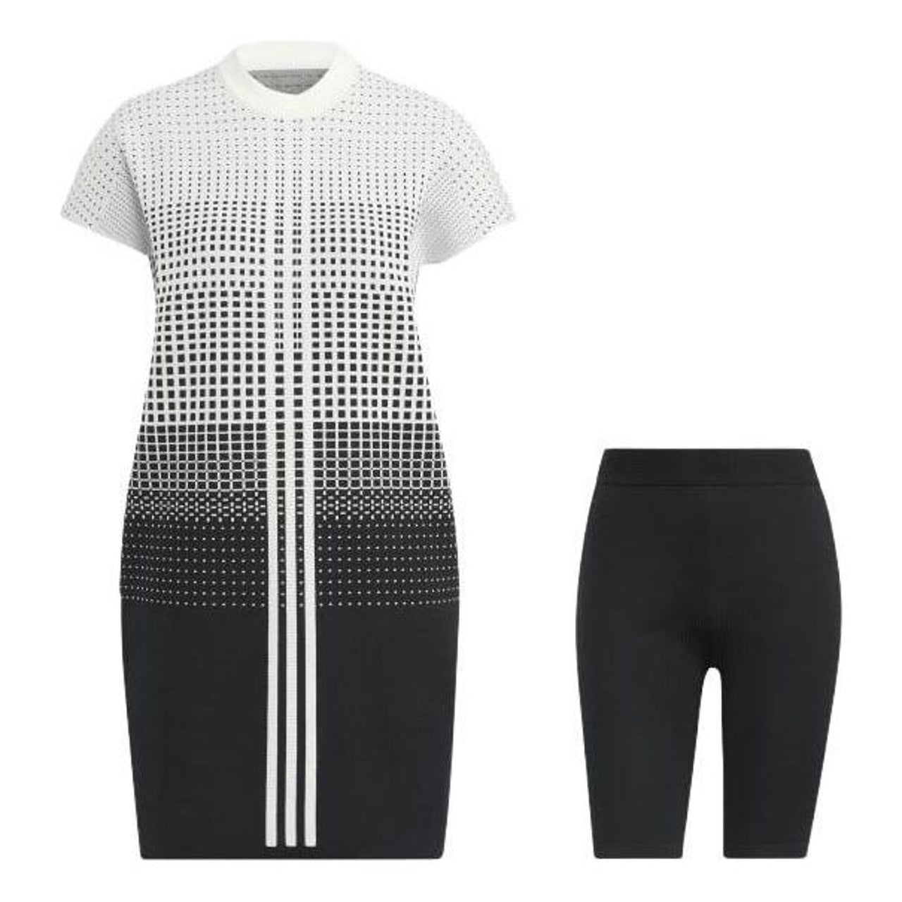 (WMNS) adidas Statement Primeknit Dress 'White Black' HB3571